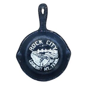 VTG Rock City Cast Iron Skillet Ashtray Early Rare Lovers Leap Image